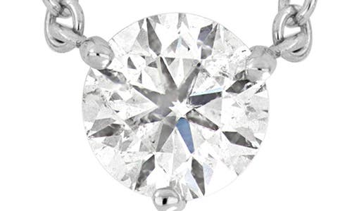 Shop Bony Levy Solitaire Diamond Pendant Necklace In 18k White Gold