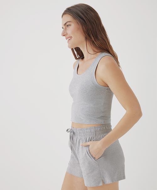 Shop Pact Organic Cotton Cool Stretch Fitted Lounge Tank In Heather Grey