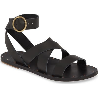 Beek Lora Strappy Flat Sandal, Black