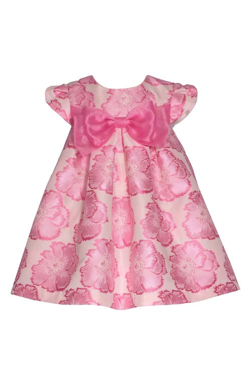 Iris & Ivy Floral Jacquard Organza Bow Mikado Party Dress Bloomers Set Pink at Nordstrom,