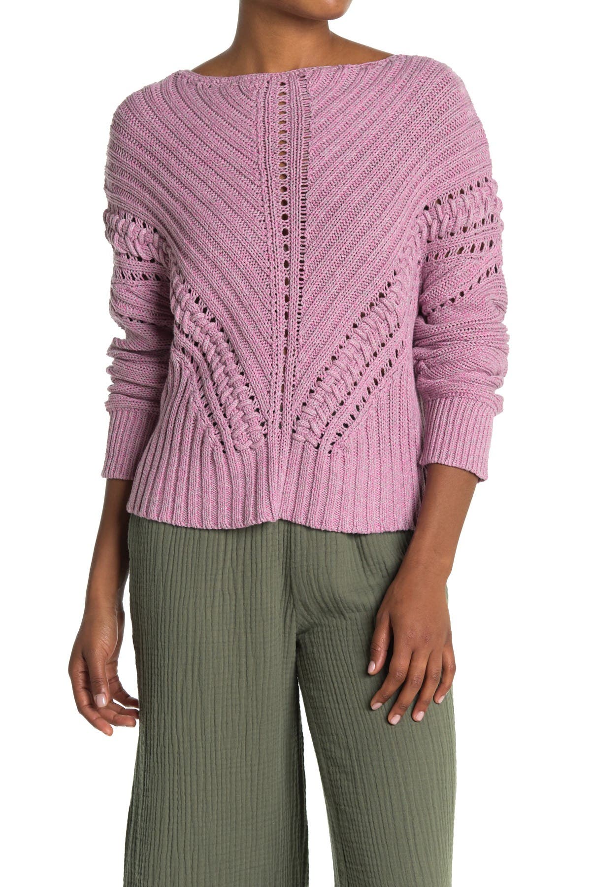 CURRENT AIR Pointelle Knit Sweater Nordstrom Rack