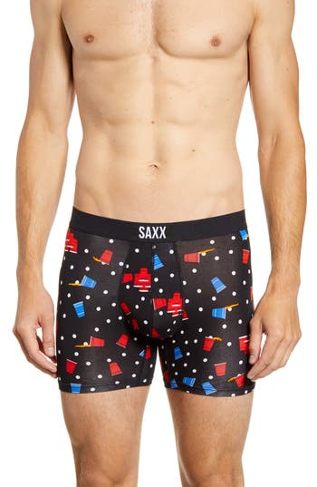 Saxx Vibe Super Soft Slim Fit Boxer Briefs In Black