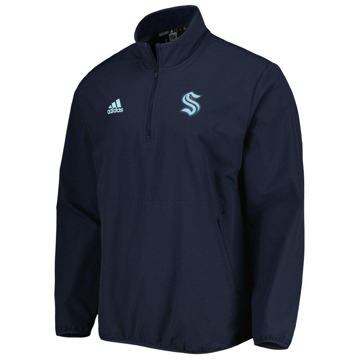 adidas Men's adidas Navy Seattle Kraken COLD.RDY QuarterZip Jacket