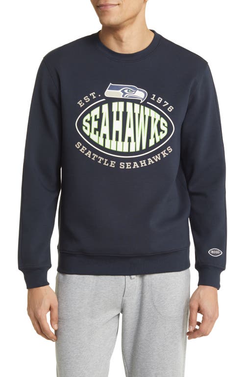 BOSS x NFL Crewneck Sweatshirt Seattle Seahawks Dark Blue at Nordstrom,