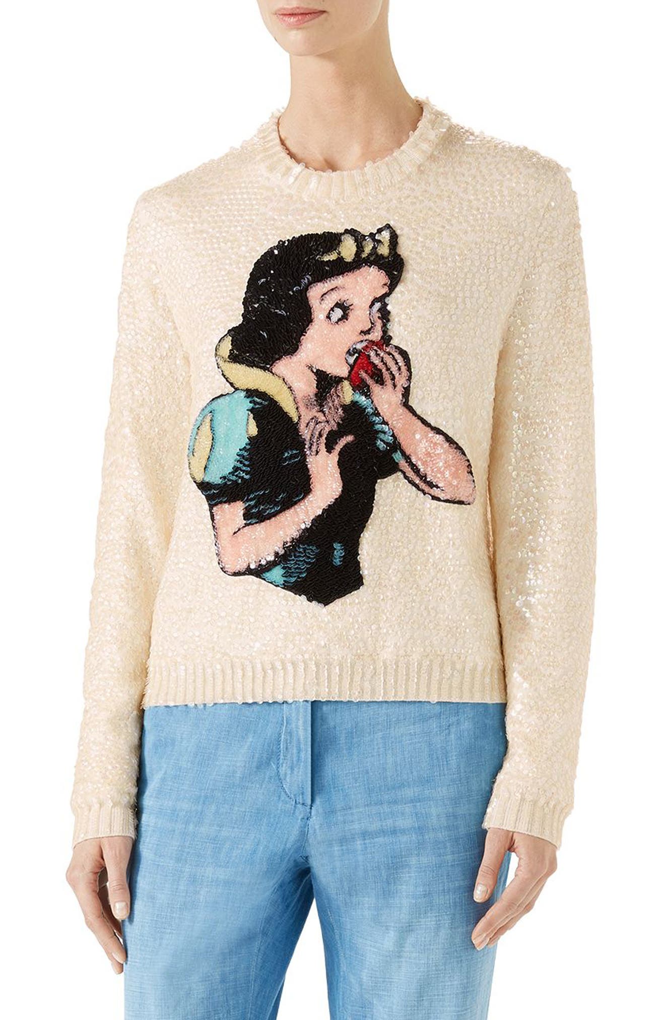 Gucci Snow White Sequin \u0026 Wool Sweater 
