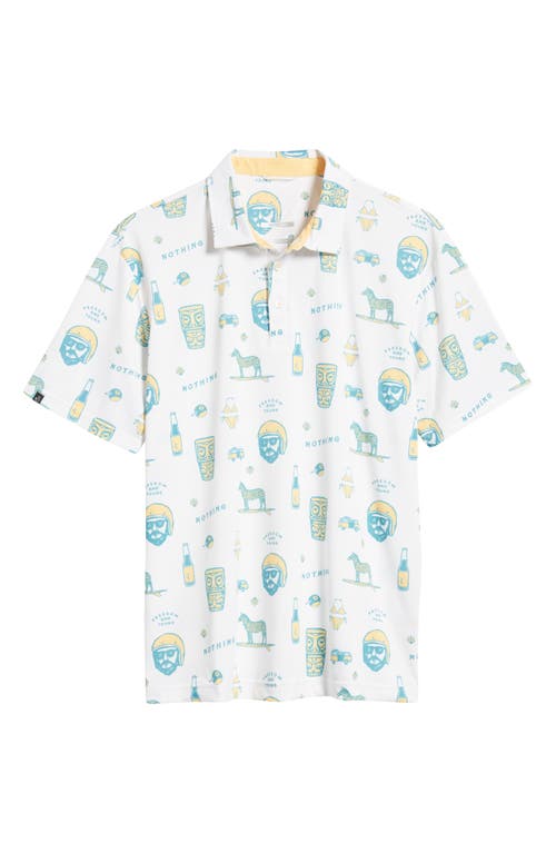 Swannies Jerry Icon Print Golf Polo In White