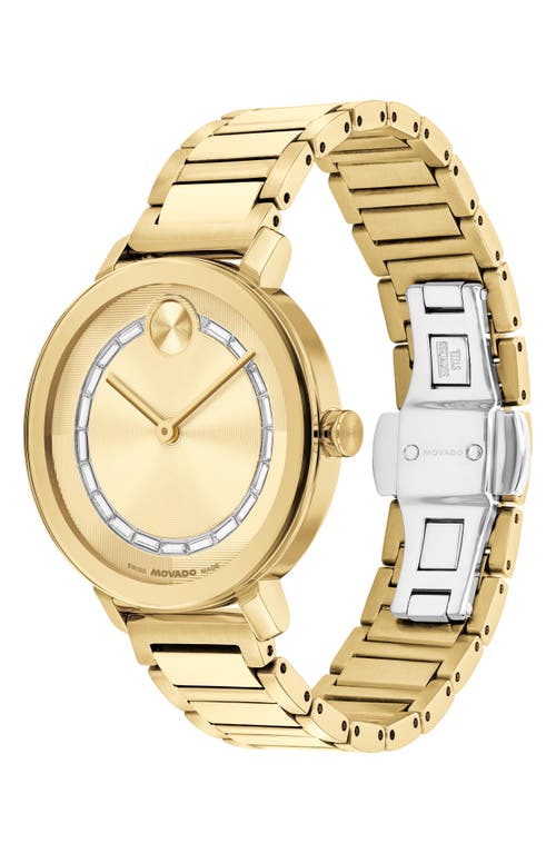 Shop Movado Bold Evolution 2.0 Bracelet Watch, 34mm In Gold