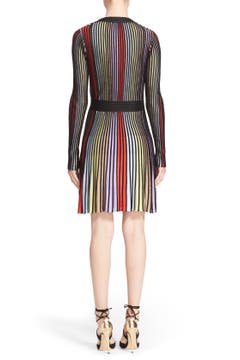 Just Cavalli Long Sleeve Colorblock Knit Dress | Nordstrom
