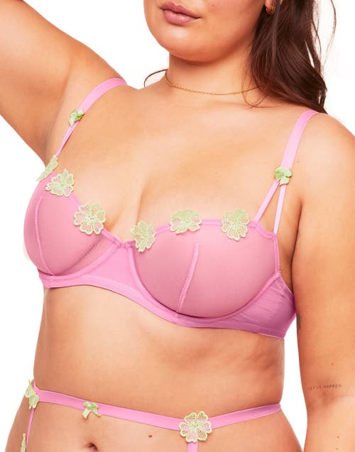 Shop Adore Me Meadow Unlined Balconette Bra In Medium Purple