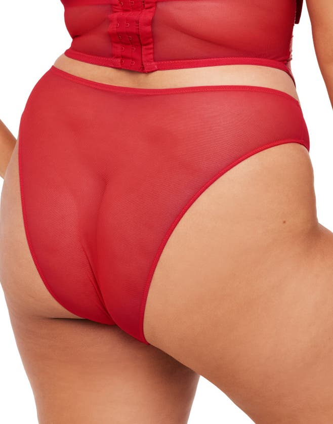 Adore Me Arianna Brazilian Panties In Dark Red