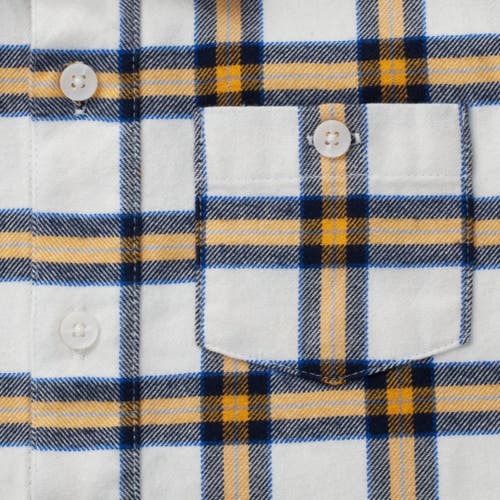 Hope & Henry Baby Boys' Organic Flannel Shirt, Infant In White