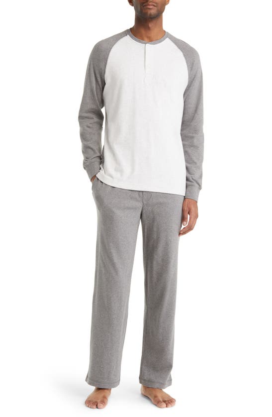 L.l.bean Organic Cotton Pajamas In Sailcloth Hthr/feldspar Hthr | ModeSens