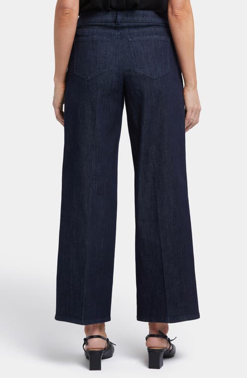 Shop Nydj Teresa Pleated Wide Leg Jeans In Rinse