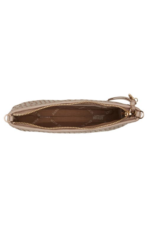 Anne Klein Grid Woven Crossbody In Truffle