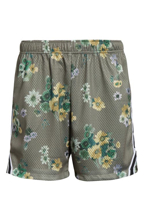 Shop John Elliott Rivalry Floral Mesh Shorts In Camo Bloom