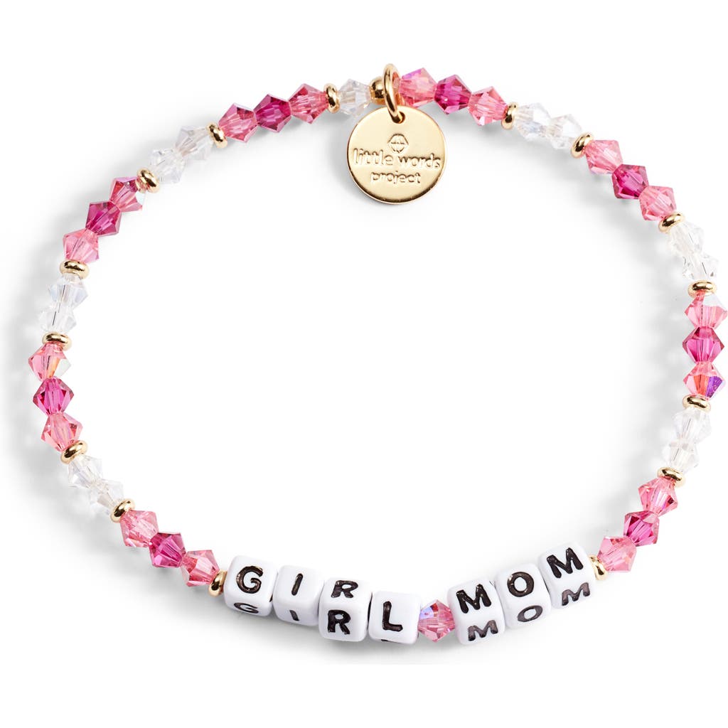 Little Words Project Kids'  Girl Mom Beaded Bracelet In Pink