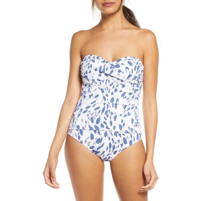 La Blanca Petals Bandeau One-Piece Swimsuit, White