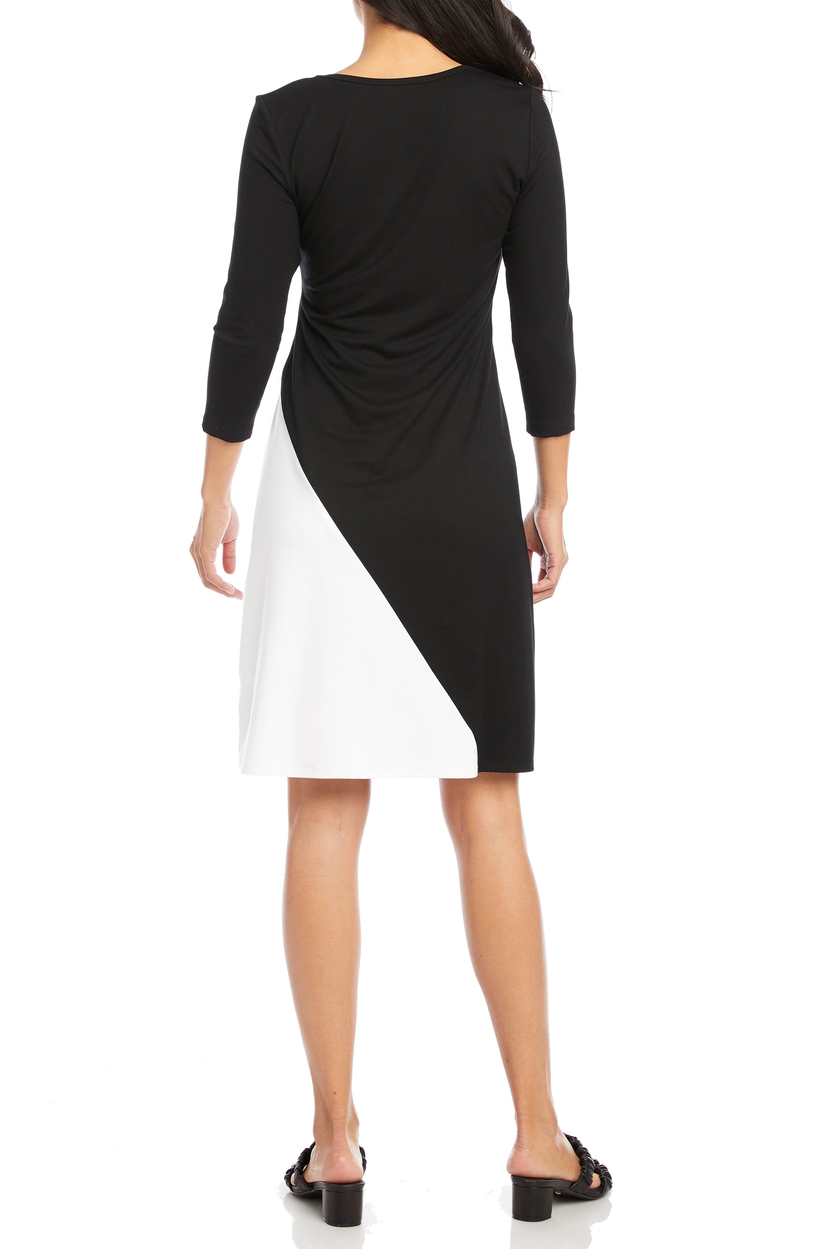 Karen Kane Diagonal Colorblock Dress 