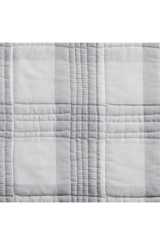 Eddie Bauer Lakehouse Plaid Cotton Quilt 3-piece Set In Grey