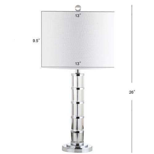 Jonathan Y Hailey Crystal Led Table Lamp In Chrome