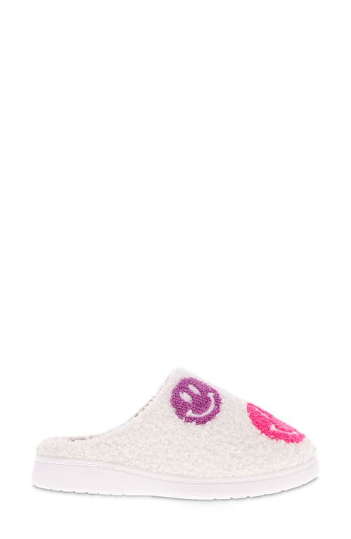 Mia Cozi Slipper In Pink Multi Smiley