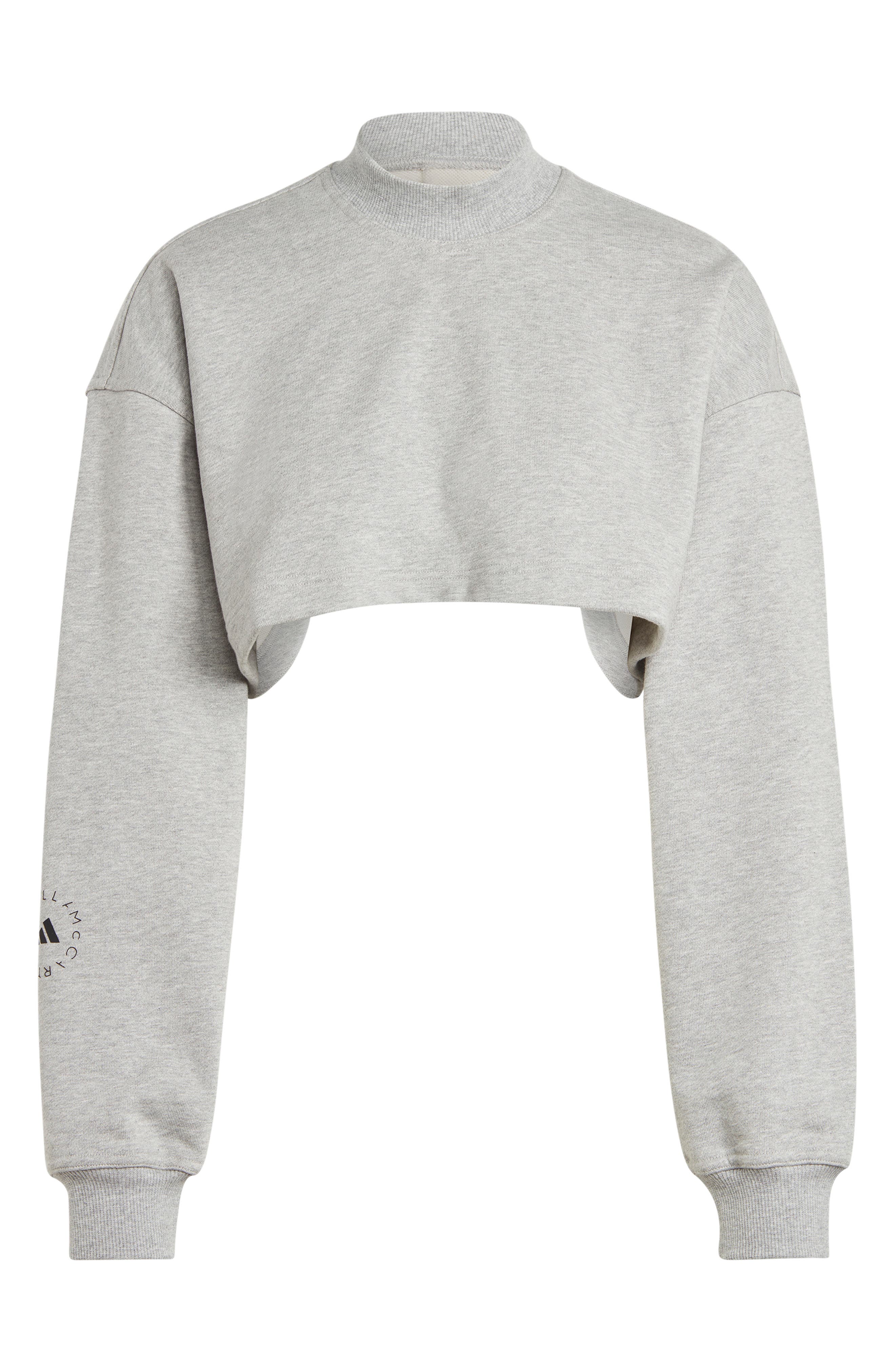 cropped mockneck sweatshirt