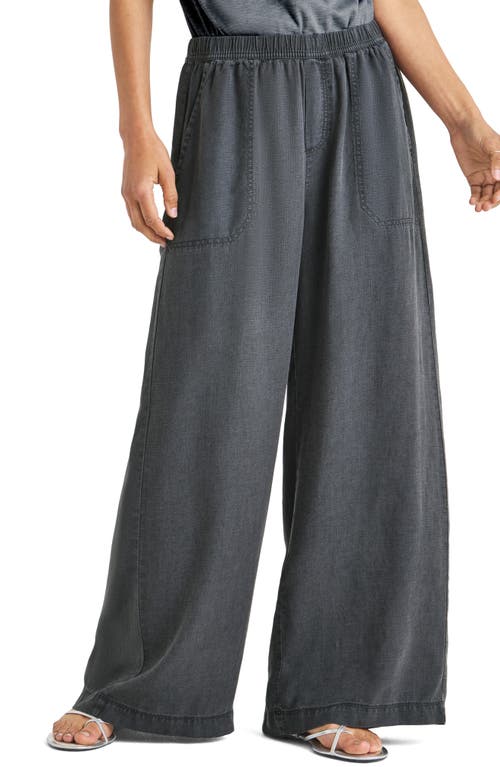 Shop Splendid Angie Lyocell & Linen Palazzo Pants In Lead