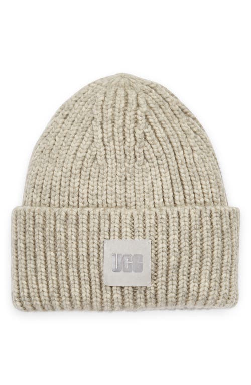 UGG(R) Chunky Ribbed Beanie in Light Grey