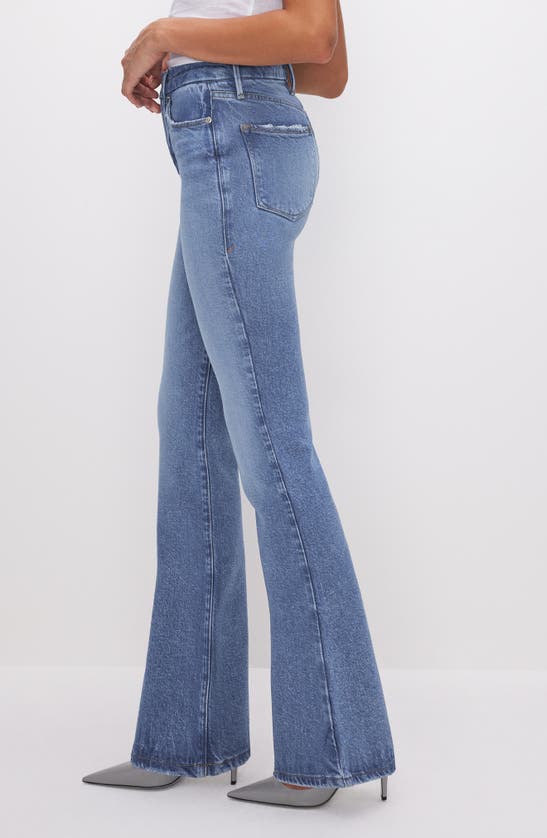 Shop Good American Good Classic Slim Bootcut Jeans In Indigo627