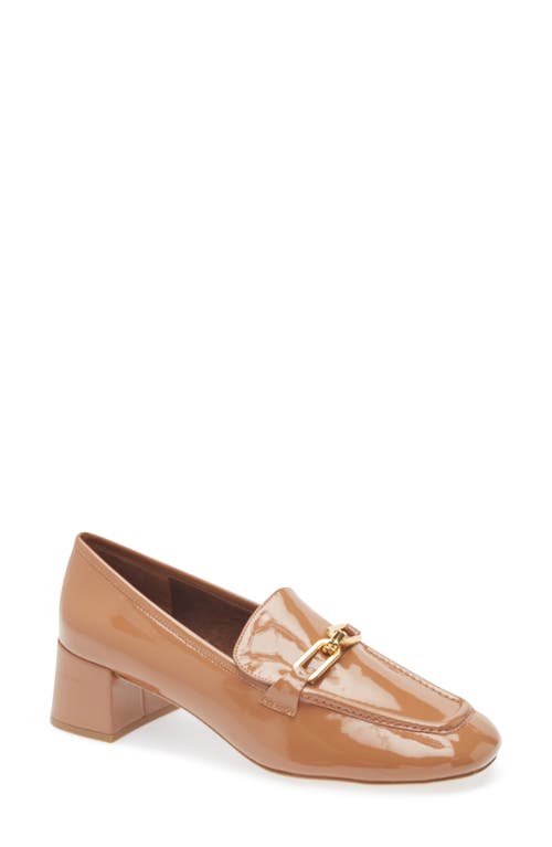 Jeffrey Campbell Archive Block Heel Pump In Natural Crinkle Pat Gold