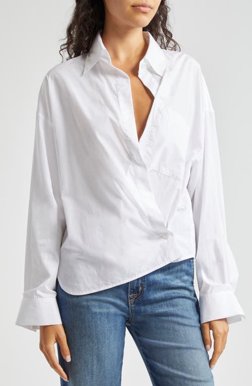 TWP TWP RUN DON'T WALK ASYMMETRIC BUTTON-UP SHIRT 