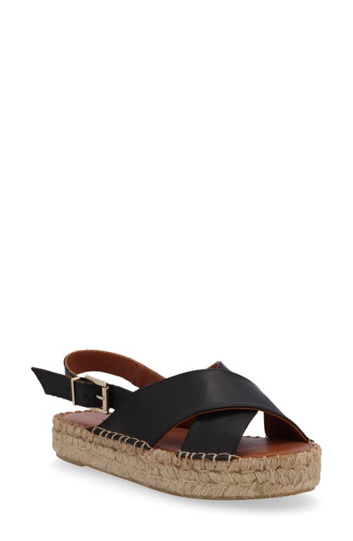 ALOHAS Slingback Espadrille Platform Sandal Black at Nordstrom,