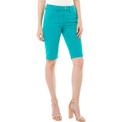 Liverpool Cruiser Denim Shorts, Blue/green