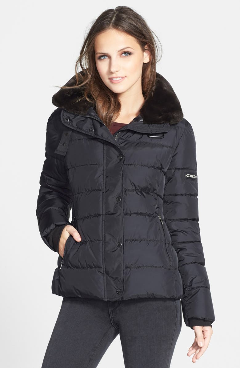 S13/NYC Faux Fur Collar Quilted Jacket (Online Only) | Nordstrom