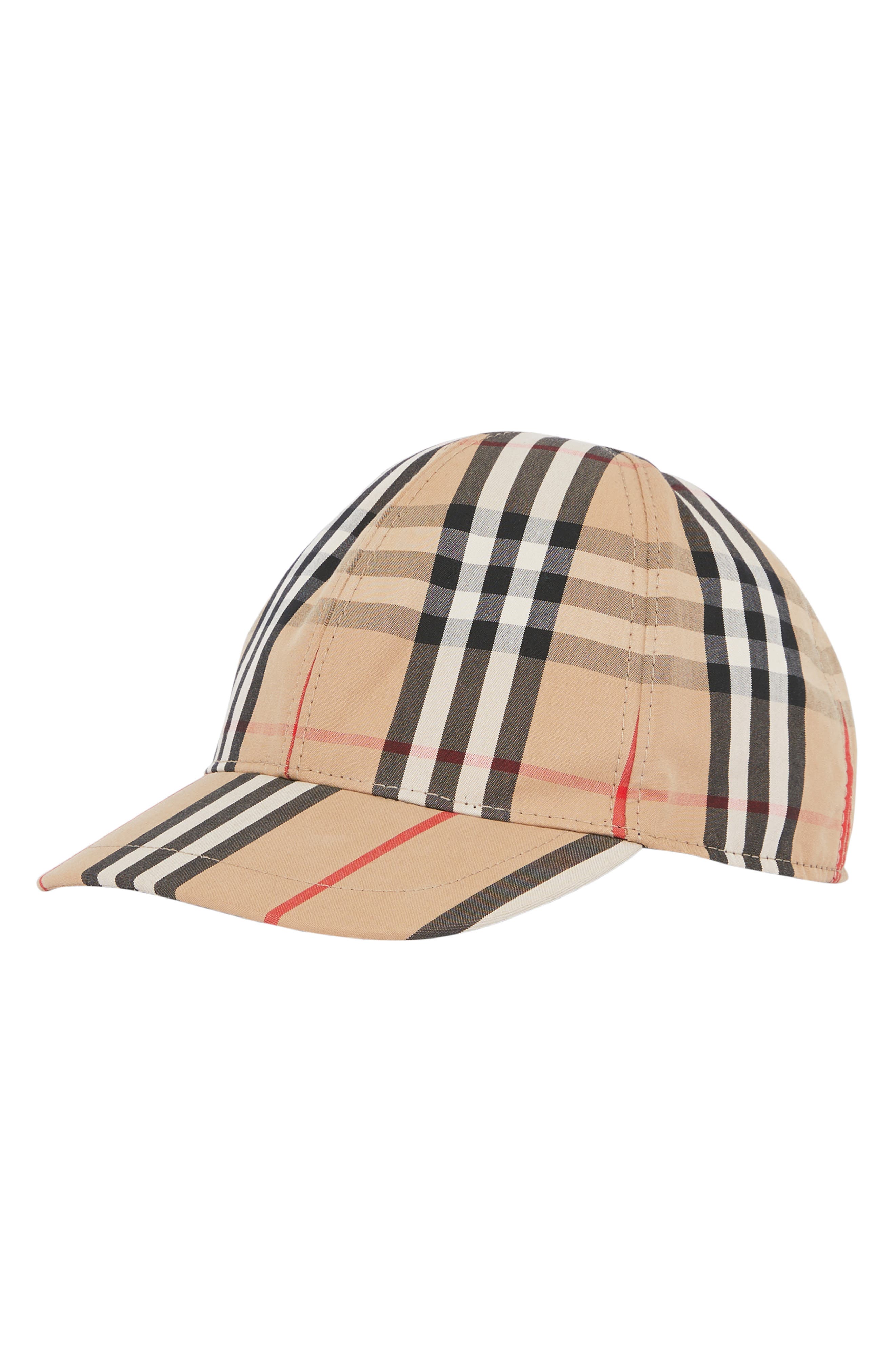 Burberry Mixed Check Baseball Cap in Archive Beige Chk at Nordstrom