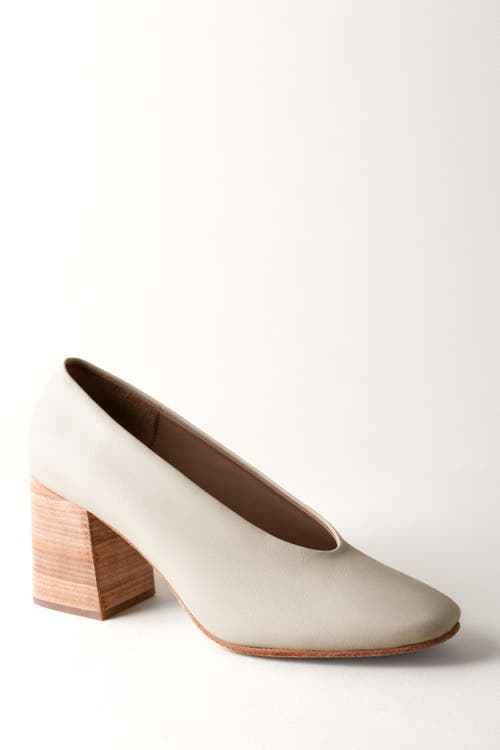 Huma Blanco Salvador Block Heel Pump In Bone