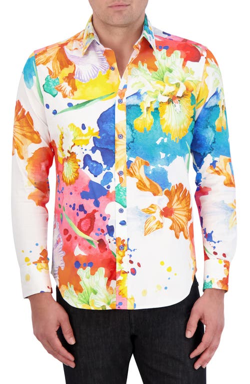 Robert Graham Sorrentine Classic Fit Floral Cotton Button-Up Shirt Multi White at Nordstrom,