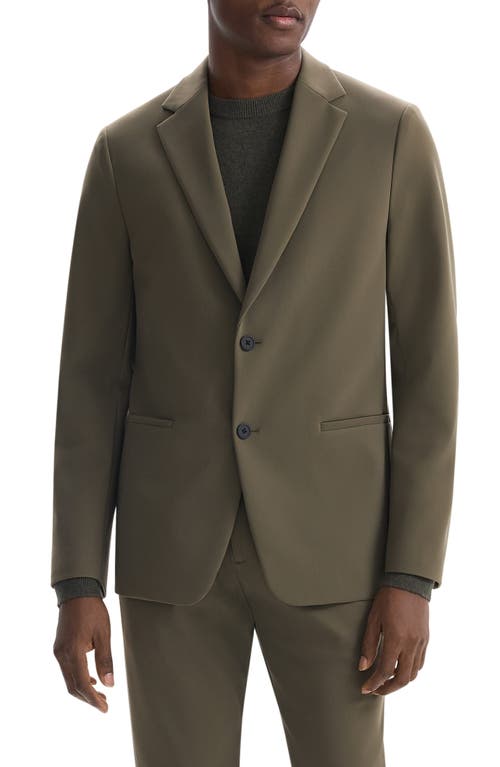 Theory Clinton Precision Ponte Knit Blazer In Dark Moss - Ftx