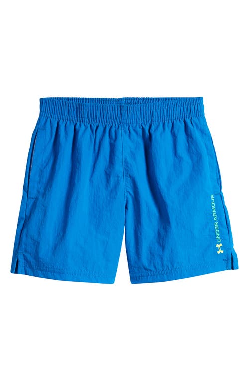 Under Armour Kids' Crinkle Solid Performance Athletic Shorts Photon Blue at Nordstrom