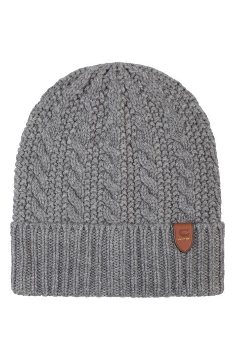 Cable Knit Beanie - Athletic Heather Grey