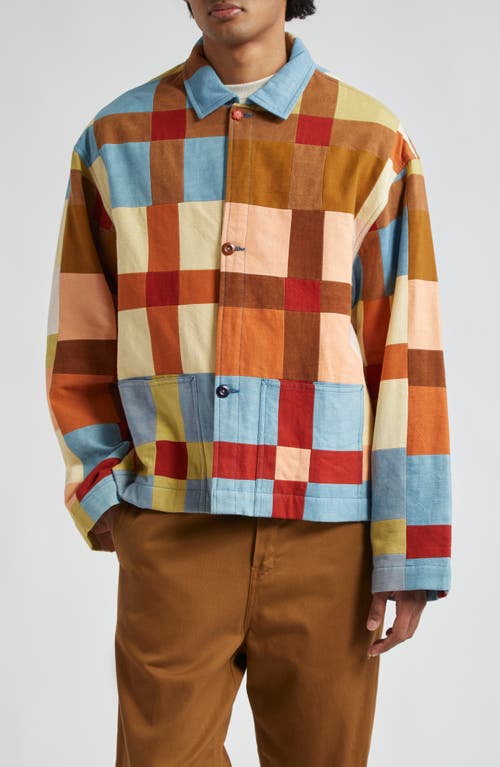 Story mfg. Short on Time Organic Cotton Jacket Multi Exploded Check at Nordstrom,