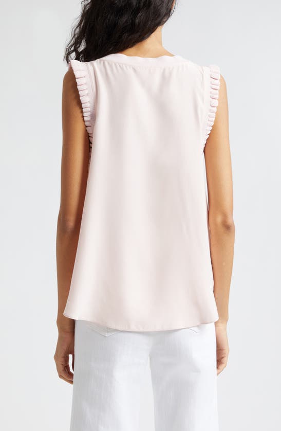 Shop Cinq À Sept Lenore V-neck Silk Blouse In Icy Pink