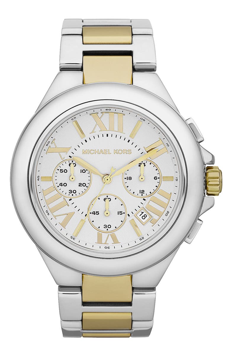 MICHAEL MICHAEL KORS Michael Kors 'Camille' Chronograph Bracelet Watch, Main, color, 040