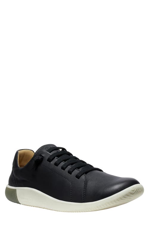 Keen Knx Leather Trainer In Black/star White