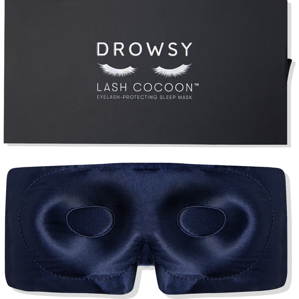 Drowsy Sleep Co . Eyelash Protecting Sleep Mask In Midnight Blue