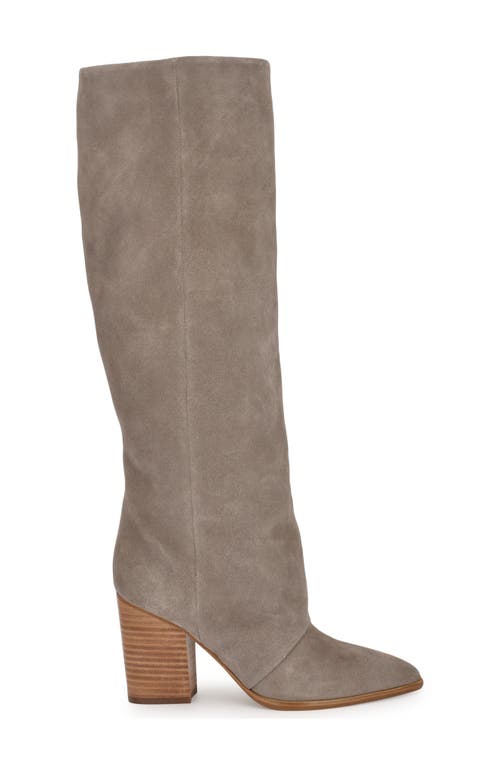 Shop Nine West Chicke Pointed Toe Knee High Boot In Taupe