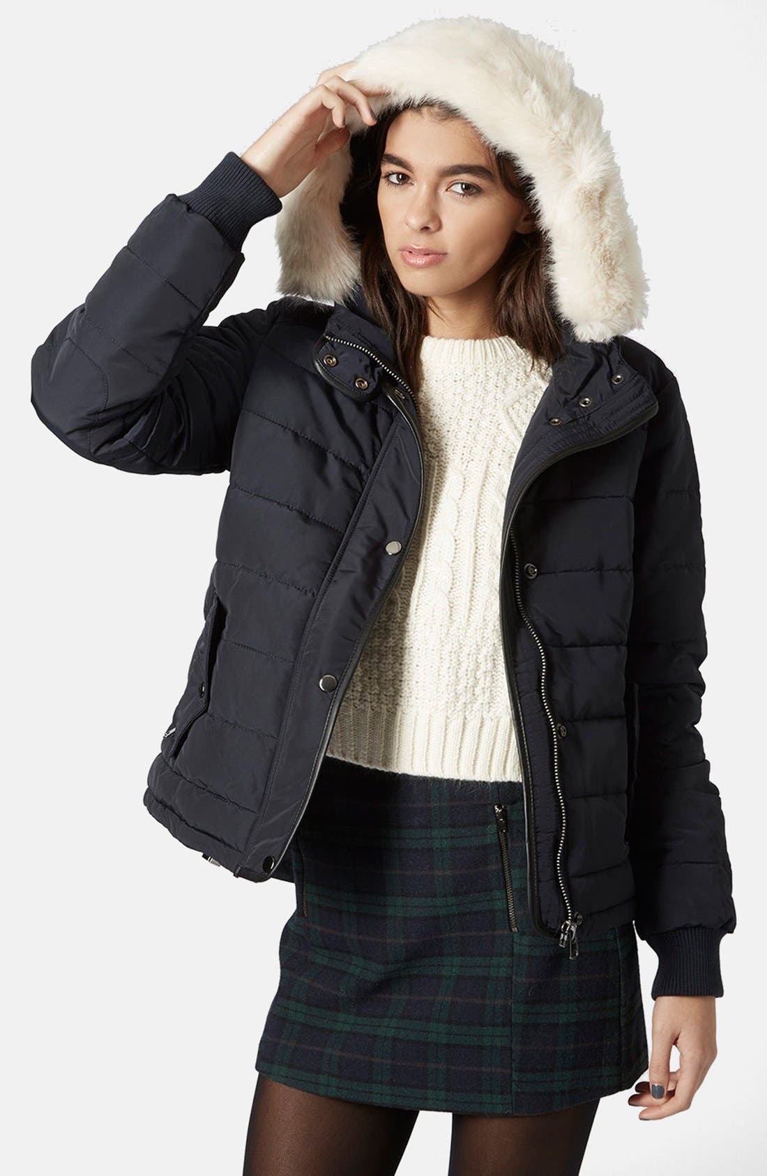 Faux Fur Trim Puffer Jacket Nordstrom