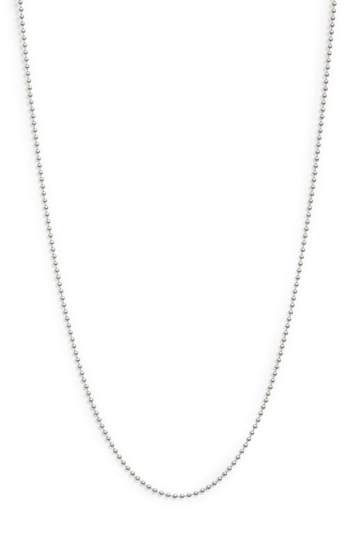Anzie Sterling Silver Mini Ball Chain Necklace at Nordstrom, Size 17