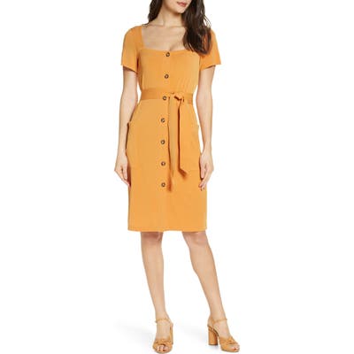 French Connection Shanika Slinky Knit Dress, Orange