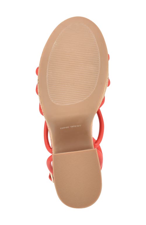 Nine West Olander Platform Sandal In Orange